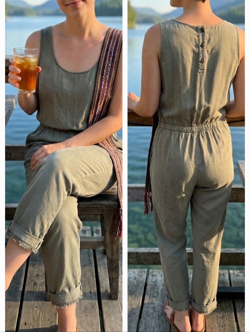 NWT C&C California Sleeveless Ankle Jumpsuit, XS